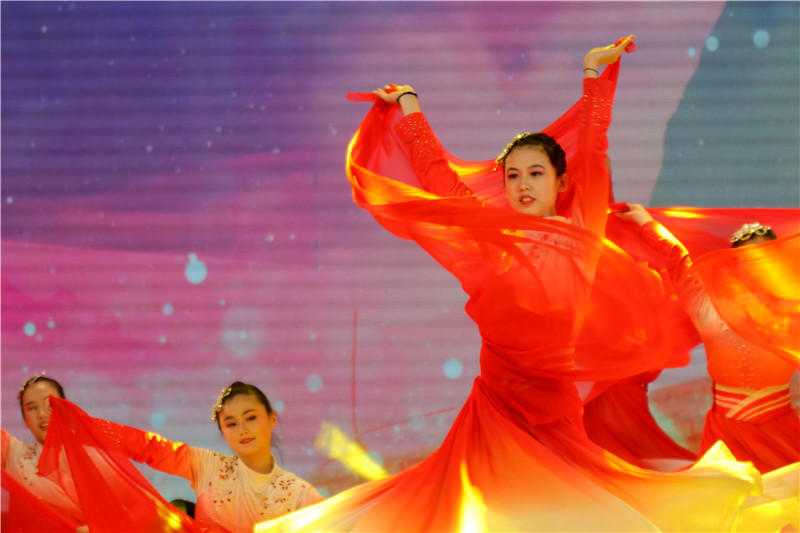 襄州區(qū)人大新經(jīng)濟(jì)組織代表活動(dòng)組表演的歌舞《江山》