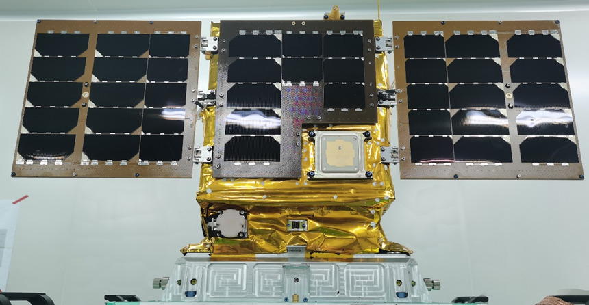 啟明星一號整星狀態(tài)。武漢大學供圖