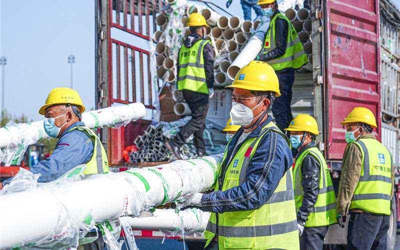 上海國(guó)家會(huì)展中心方艙醫(yī)院施工現(xiàn)場(chǎng)