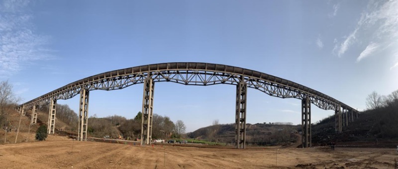 拆除前的胡家灣渡槽。湖北省漳河工程管理局供圖.