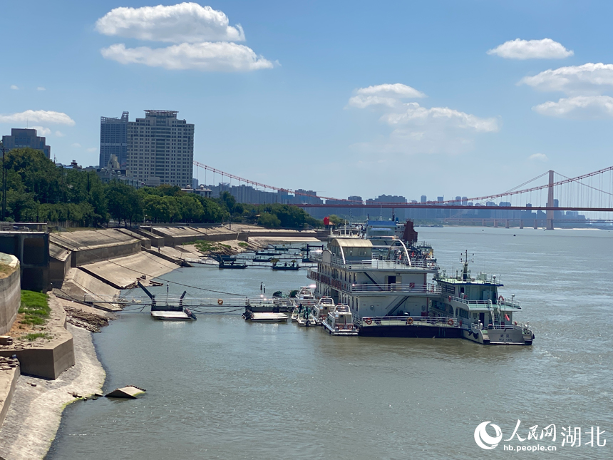 長(zhǎng)江武漢段水位持續(xù)走低? 水面明顯變窄