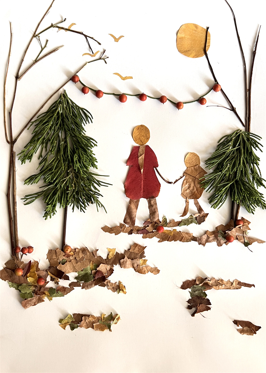 大學生創(chuàng)意“拾秋”留住多彩秋天