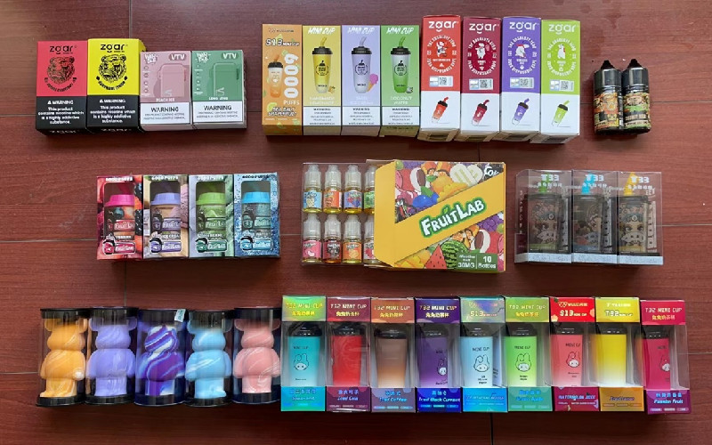 圖為查獲的非法電子煙。