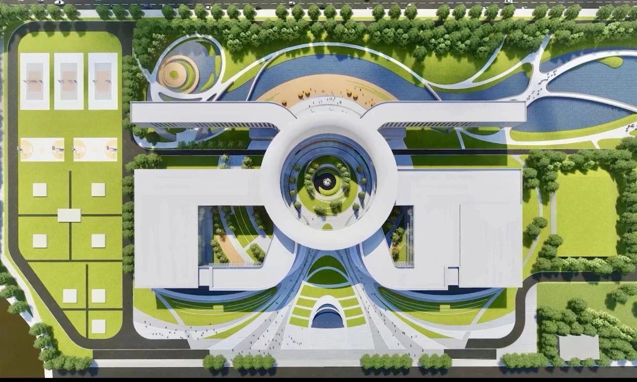 民航武漢區(qū)域管制中心效果圖。項目部供圖