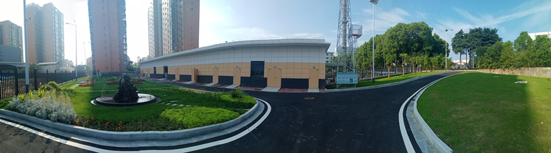 紅安卷煙廠新建花園式污水處理站全貌圖?？鲁瑪z