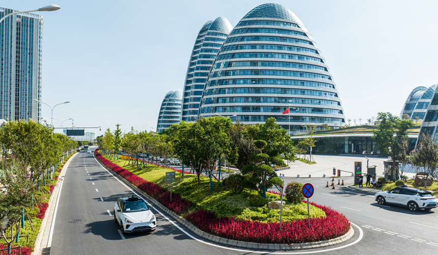 無人駕駛車輛運行。受訪者提供