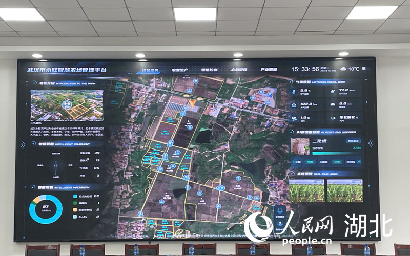 武漢市永旺智慧農(nóng)場管理平臺。人民網(wǎng)記者 周恬攝