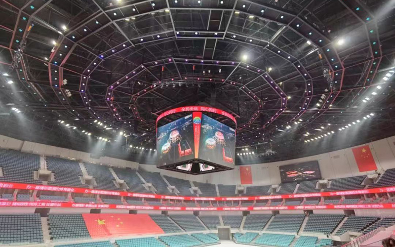 體育館中央斗屏及環(huán)屏。中信設(shè)計(jì)供圖