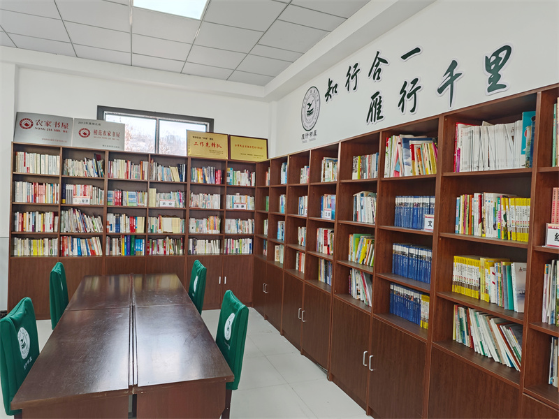 駐村工作隊精心打造“雁行書屋”，不斷健全公公文化體系，讓村民文化生活更加豐富多彩。席曙光攝