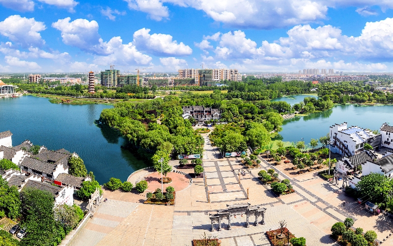 “水鄉(xiāng)園林”潛江。潛江市委宣傳部供圖