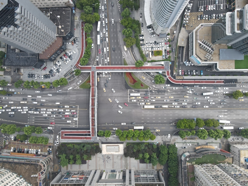 中南路武珞路路口天橋。高梓健攝