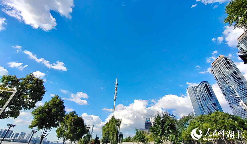 7月29日，藍(lán)天白云成為江城天空的“主旋律”。