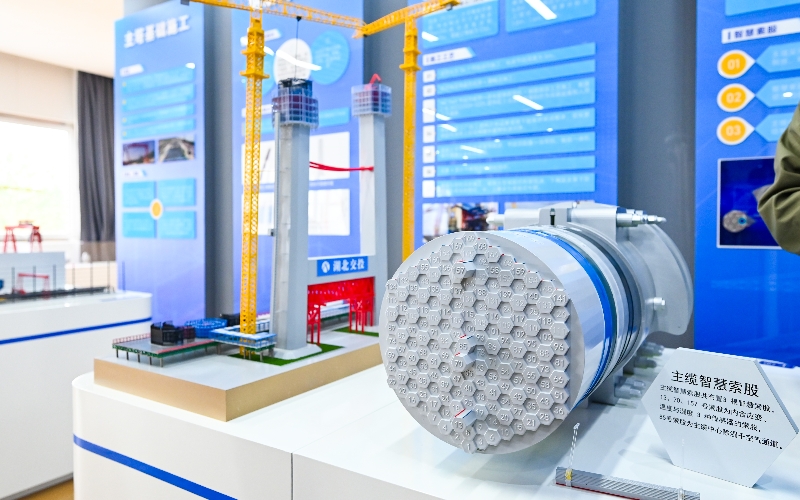 雙柳長(zhǎng)江大橋創(chuàng)新采用智慧索纜。吳迪攝