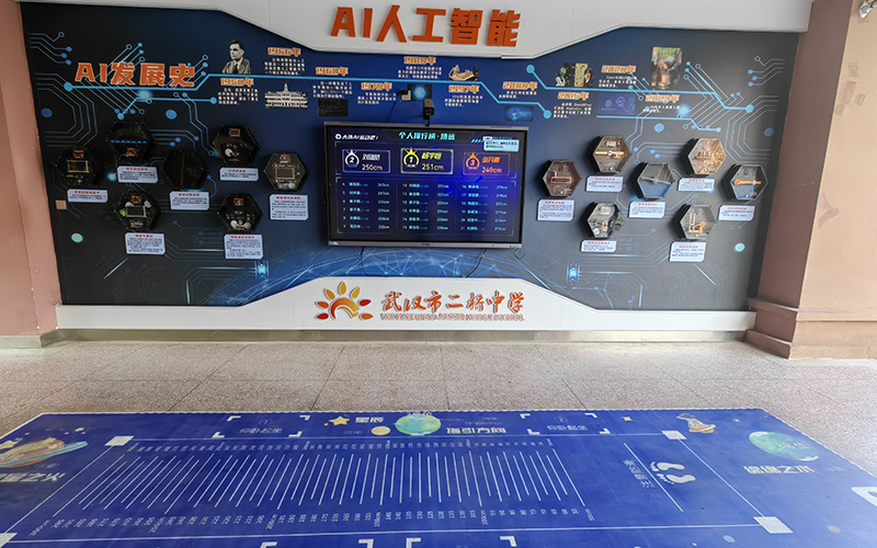 二橋中學(xué)芳草校區(qū)建設(shè)的陽光體育數(shù)據(jù)大屏。梁元華攝