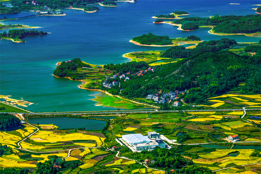 守牢生態(tài)環(huán)境底線的梅川水庫。