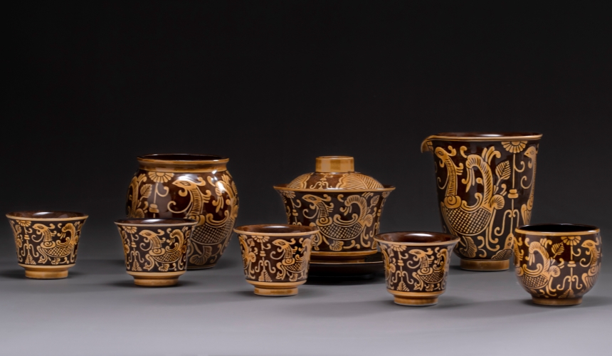 馬口陶鳳紋系列。漢川市委宣傳部供圖