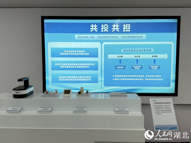 心血管疾病檢測試劑盒及配套儀器。人民網記者 周恬攝