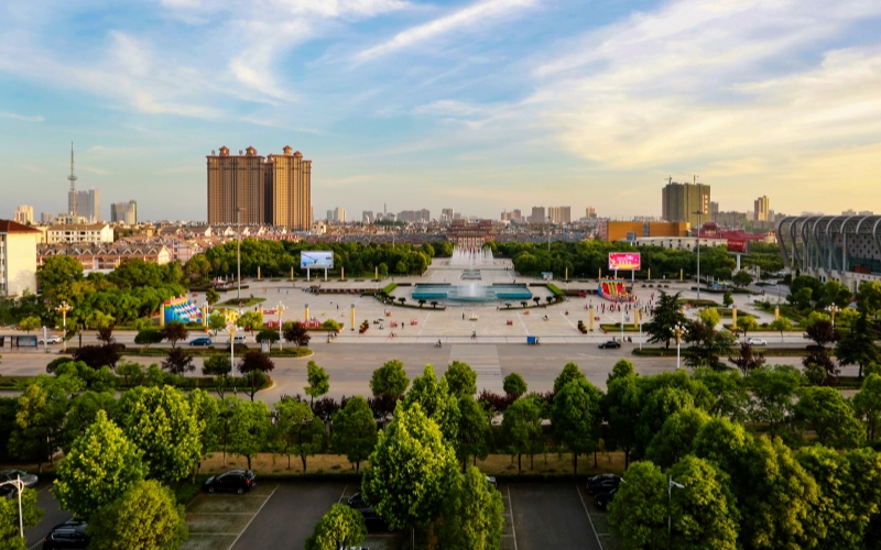 陸羽廣場。天門市委宣傳部供圖