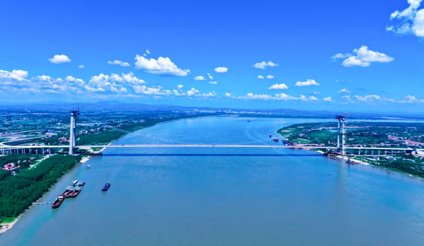 武漢雙柳長(zhǎng)江大橋合龍 新洲鄂州將5分鐘互通