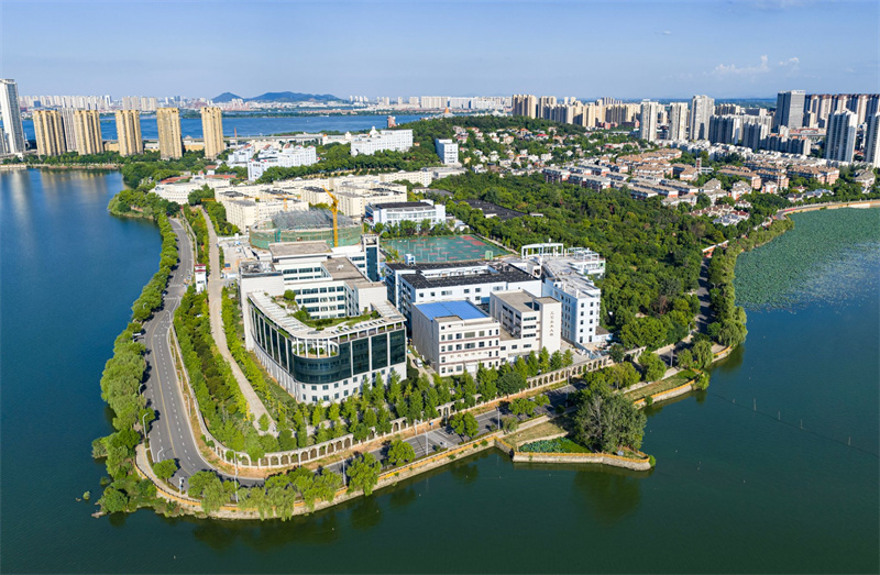 武昌理工學(xué)院航拍圖。
