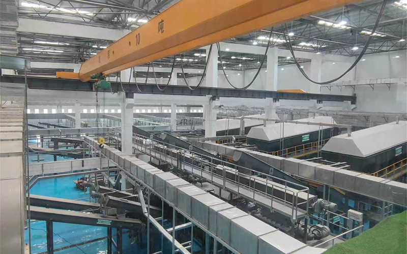 全封閉自動化廚余垃圾處理線。千子山循環(huán)經濟產業(yè)園供圖