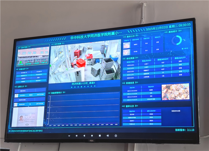 “數(shù)字食堂”監(jiān)測平臺。人民網(wǎng)記者 周雯攝